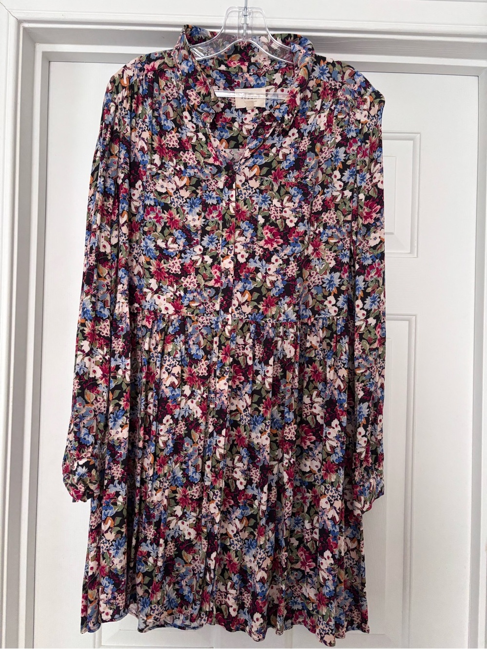 Sézane Leana Mini Dress Floral Button Up